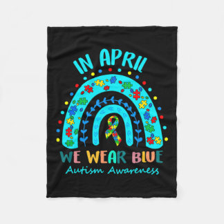 Couverture Polaire Puzzle Arc En Avril Nous Portons Blue Autism Award
