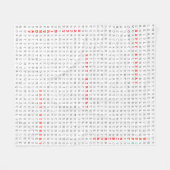 Couverture Polaire Puzzle de recherche de mot de joyeux anniversaire (Devant (Horizontal))