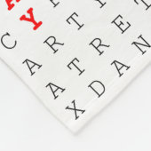 Couverture Polaire Puzzle de recherche de mot de joyeux anniversaire (Coin)