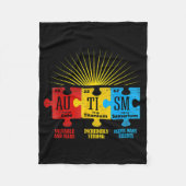 Couverture Polaire Puzzle de sensibilisation sur l'autisme Élément ch (Devant)