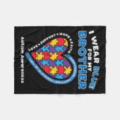 Couverture Polaire Puzzle Je Porte Du Bleu Pour Ma Sensibilisation su (Devant (Horizontal))