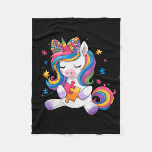 Couverture Polaire Puzzle licorne arc adorable pour tout-petits fille