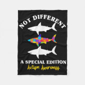 Couverture Polaire Puzzle Shark Autisme Sensibilisation Autiste Autis (Devant)