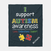 Couverture Polaire Puzzles de Sensibilisations sur l'autisme de prise (Devant)