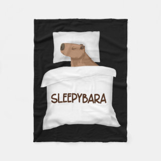 Couverture Polaire Pyjamas de nuit de Capybara Officielle Dormir Slee