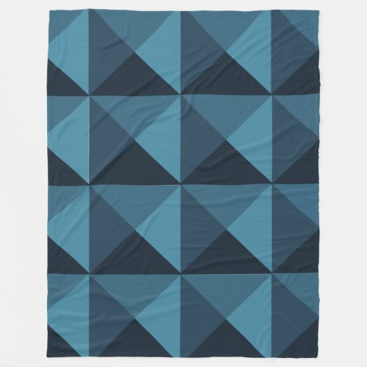 Couverture Polaire Pyramides bleu foncé (Devant)