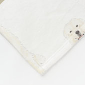 Couverture Polaire Pyrenees géants personnalisés Rose & Blanc (Coin)