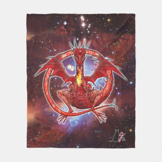 Couverture Polaire Pyrope Cosmic Dragon Fleece Blanket (Devant)