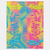 Couverture Polaire PYTHON - moderne fractale décorative - (Devant)