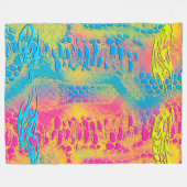 Couverture Polaire PYTHON - moderne fractale décorative - (Devant (Horizontal))