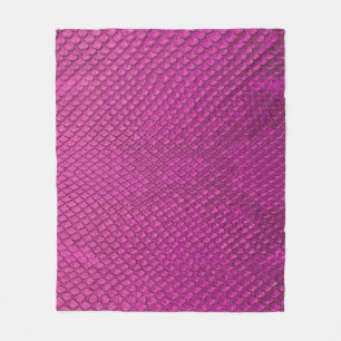Couverture Polaire Python rose : Texture de la peau de serpent.