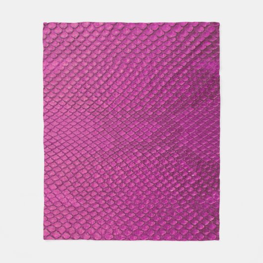 Couverture Polaire Python rose : Texture de la peau de serpent. (Devant)