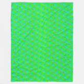 Couverture Polaire Quadrados verde azulados, linhas em 3 coeurs. (Devant)