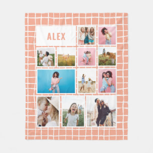 Couverture Polaire Quadrillage blanc 12 photo moderne minimaliste abs