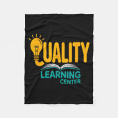 Couverture Polaire Quality Learning Center Funny School Quote (Devant)
