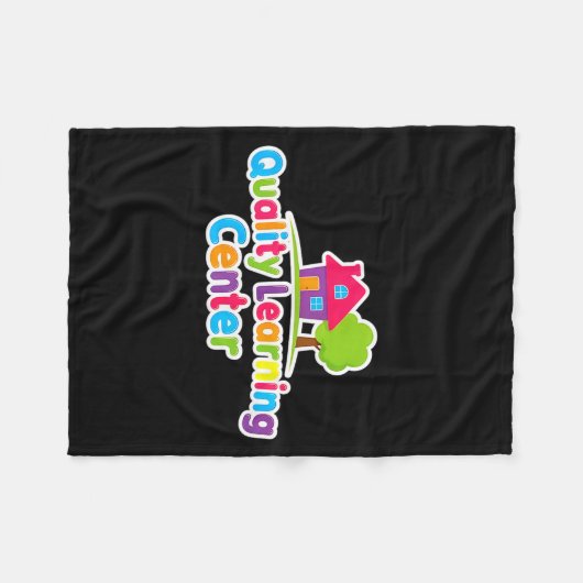 Couverture Polaire Quality Learning Center School Quote  (Devant (Horizontal))