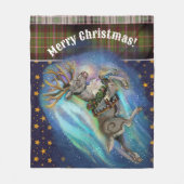 Couverture Polaire Quand Reindeer vole (Devant)