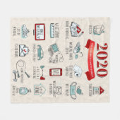 Couverture Polaire Quarantine 2020 Commemorative Lockdown Christmas (Devant (Horizontal))