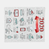Couverture Polaire Quarantine 2020 Commemorative Lockdown Christmas (Devant (Horizontal))