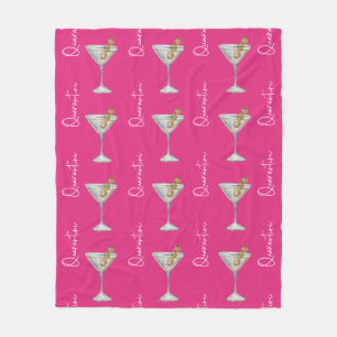 Couverture Polaire Quarantini Cocktail Motif rose Changeable Couleurs