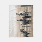 Couverture Polaire Quart De Chevaux Sur Les Prairies Canadiennes (Devant)