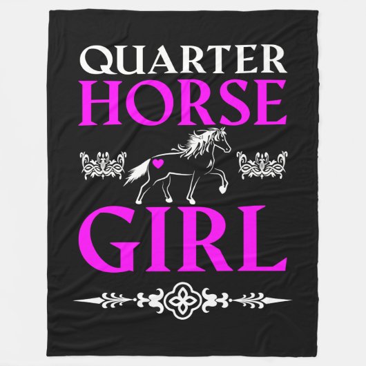 Couverture Polaire Quarter Horse Girl (Devant)