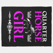 Couverture Polaire Quarter Horse Girl (Devant (Horizontal))