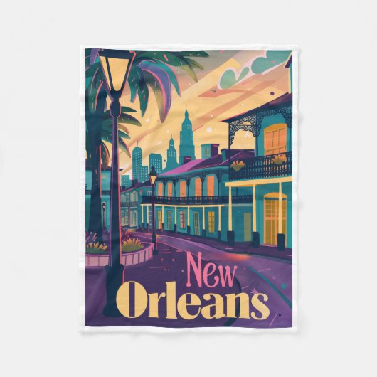 Couverture Polaire Quartier français de la Nouvelle-Orléans Louisiane (Devant)