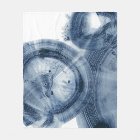 Couverture Polaire Quasars - Cercles bleu encre (Devant)