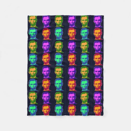 Couverture Polaire Quatre Abraham Lincoln Pop Art (Devant)