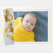 Couverture Polaire Quatre Modèles photo personnalisés (Devant (Horizontal))