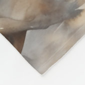 Couverture Polaire "Quatre Mustangs sauvages" Aquarelle occidentale D (Coin)