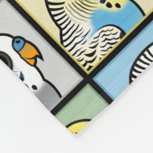 Couverture Polaire Quatre perruches de couleur (Coin)