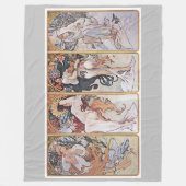 Couverture Polaire Quatre Saisons, Mucha (Devant)