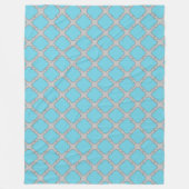 Couverture Polaire Quatrefoil bleu et gris (Devant)