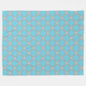 Couverture Polaire Quatrefoil bleu et gris (Devant (Horizontal))