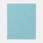 Couverture Polaire Quatrefoil bleu et gris (Devant)