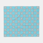 Couverture Polaire Quatrefoil bleu et gris (Devant (Horizontal))