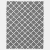 Couverture Polaire Quatrefoil dans les tons gris (Devant)