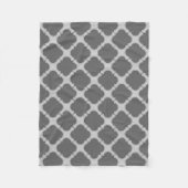 Couverture Polaire Quatrefoil dans les tons gris (Devant)