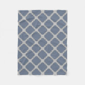 Couverture Polaire Quatrefoil gris bleu (Devant)