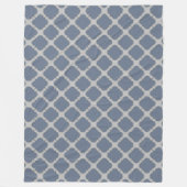 Couverture Polaire Quatrefoil gris bleu (Devant)