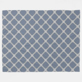 Couverture Polaire Quatrefoil gris bleu (Devant (Horizontal))