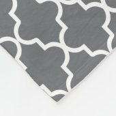 Couverture Polaire Quatrefoil gris foncé et jaune personnalisé (Coin)