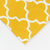 Couverture Polaire Quatrefoil marocain moderne jaune et blanc (Coin)