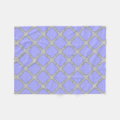 Couverture Polaire Quatrefoil periwinkle et gris (Devant (Horizontal))