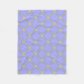 Couverture Polaire Quatrefoil periwinkle et gris (Devant)