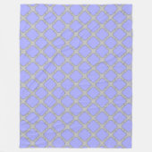 Couverture Polaire Quatrefoil periwinkle et gris (Devant)