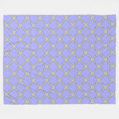 Couverture Polaire Quatrefoil periwinkle et gris (Devant (Horizontal))