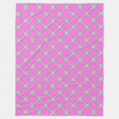 Couverture Polaire Quatrefoil rose et gris (Devant)
